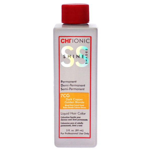 CHI Ionic Shine Shades Liquid Hair Color - 7CG Dark Copper Golden Blonde by CHI for Unisex - 3 oz Hair Color