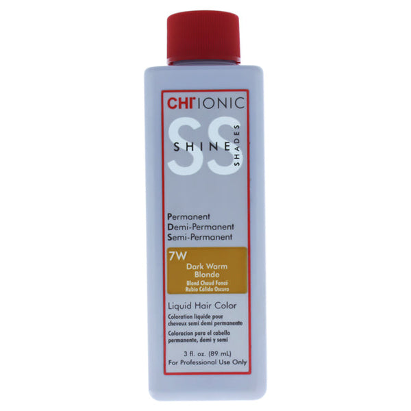 CHI Ionic Shine Shades Liquid Hair Color - 7W Dark Warm Blonde by CHI for Unisex - 3 oz Hair Color