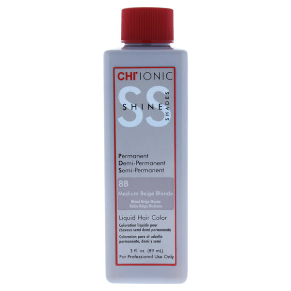 CHI Ionic Shine Shades Liquid Hair Color - 8B Medium Beige Blonde by CHI for Unisex - 3 oz Hair Color