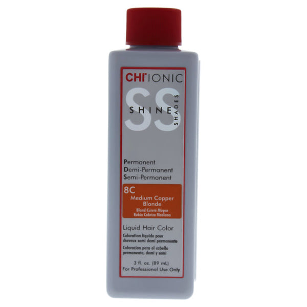 CHI Ionic Shine Shades Liquid Hair Color - 8C Medium Copper Blonde by CHI for Unisex - 3 oz Hair Color