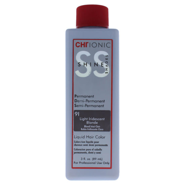 CHI Ionic Shine Shades Liquid Hair Color - 91 Light Iridescent Blonde by CHI for Unisex - 3 oz Hair Color