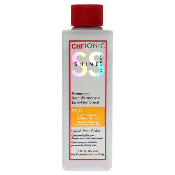 CHI Ionic Shine Shades Liquid Hair Color - 9CG Light Copper Golden Blonde by CHI for Unisex - 3 oz Hair Color