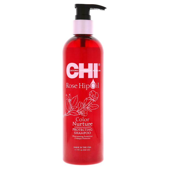 CHI Rose Hip Oil Color Nurture Protecting Shampoo by CHI for Unisex - 11.5 oz Shampoo