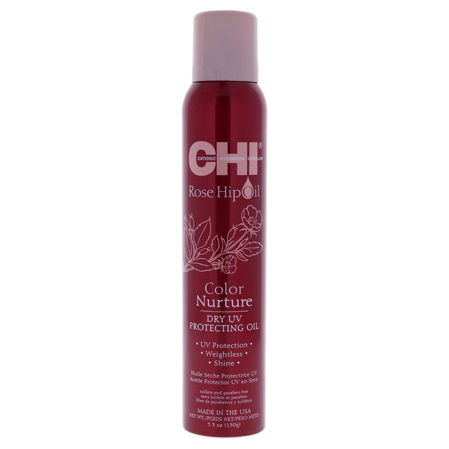 CHI Rose Hip Oil Color Nurture Dry UV Protecting Dry Oil by CHI for Unisex - 5.3 oz Oil