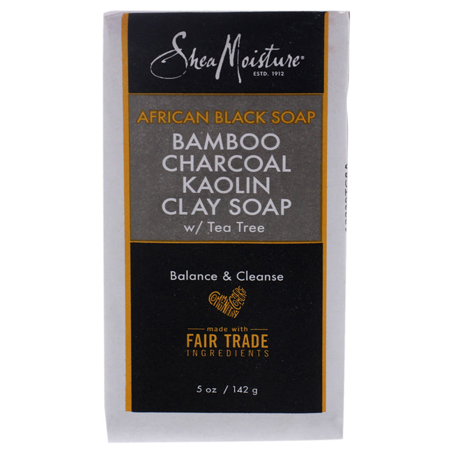 Shea Moisture African Black Soap Bamboo Charcoal Kaolin Clay Soap by Shea Moisture for Unisex - 5 oz Bar Soap