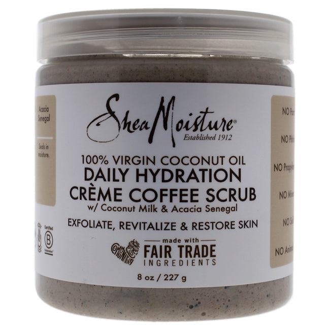 Shea Moisture 100 Percent Virgin Coconut Oil Daily Hydration Creme Coffee Scrub by Shea Moisture for Unisex - 8 oz Scrub