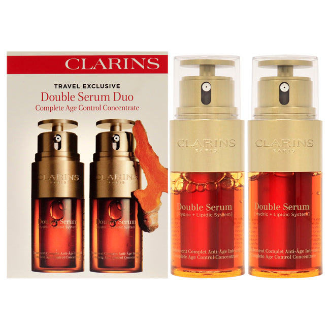 Double Serum Complete Age Control Concentrate by Clarins for Unisex - 2 x 1 oz Serum