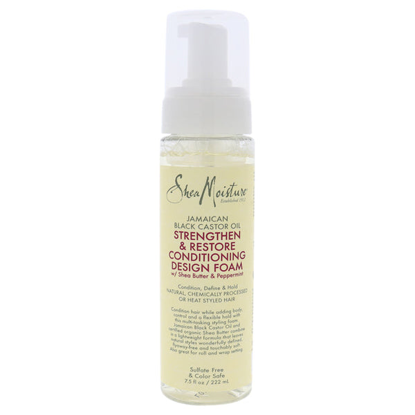 Shea Moisture Jamaican Black Castor Oil Strengthen and Restore Conditioning Design Foam by Shea Moisture for Unisex - 7.5 oz Foam