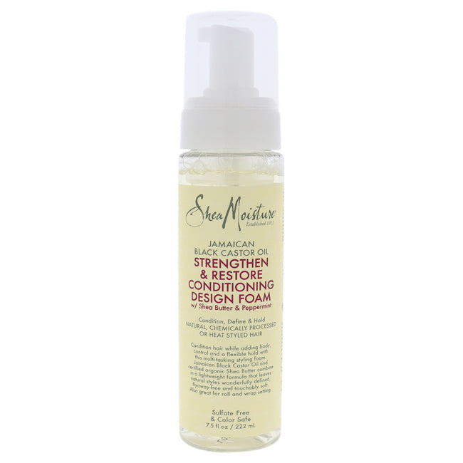 Shea Moisture Jamaican Black Castor Oil Strengthen and Restore Conditioning Design Foam by Shea Moisture for Unisex - 7.5 oz Foam