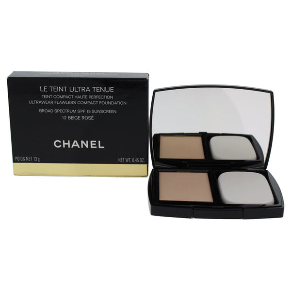 Chanel Le Teint Ultra Tenue Compact Foundation SPF 15 - 12 Beige Rose by Chanel for Women - 0.45 oz Foundation