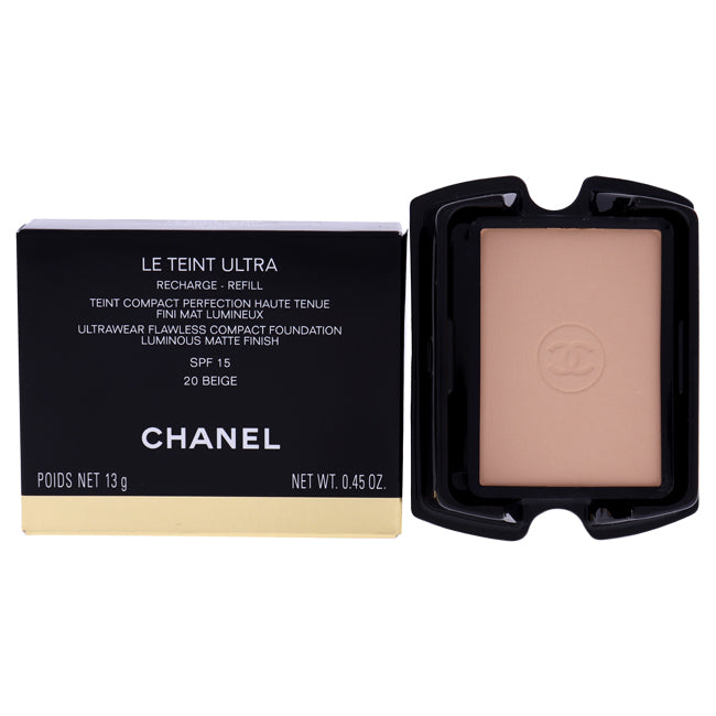 Chanel Le Teint Ultra Compact Foundation SPF 15 - 20 Beige by Chanel for Women - 0.45 oz Foundation (Refill)