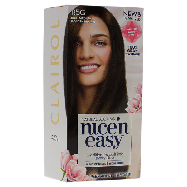 Clairol Nice n Easy Root Touch-Up Permanent Color - 5G Medium Gold Brown by Clairol for Women - 1 Application Hair Color
