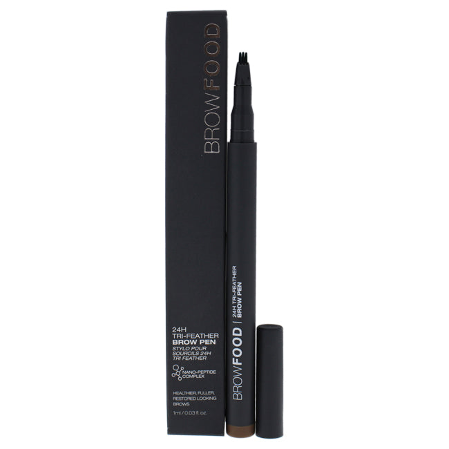 LashFood BrowFood 24H Tri-Feather Brow Pen - Brunette by LashFood for Women - 0.03 oz Eyebrow