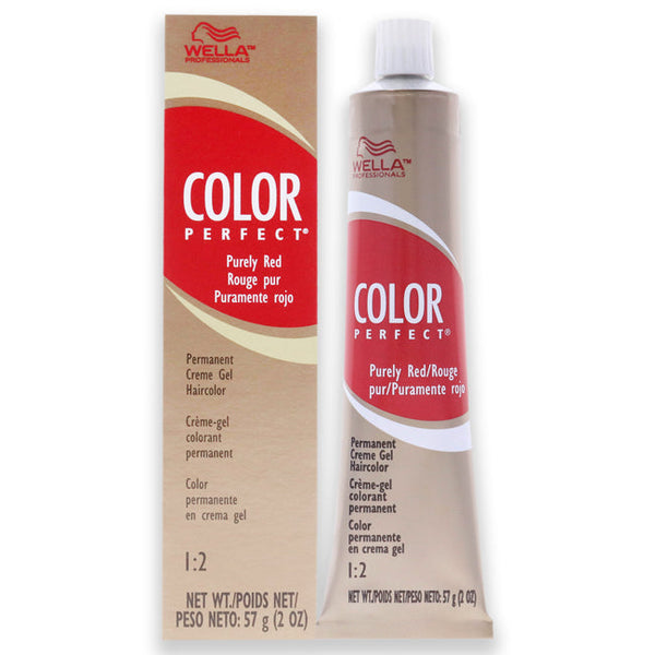 Wella Color Perfect Permanent Creme Gel Haircolor - 5 RR Level 5 Pure Red by Wella for Unisex - 2 oz Hair Color