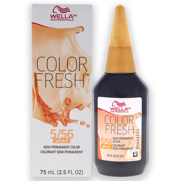 Wella Color Fresh Semi-Permanent Color - 5 56 Light Brown-Red-Violet Violet by Wella for Unisex - 2.5 oz Hair Color