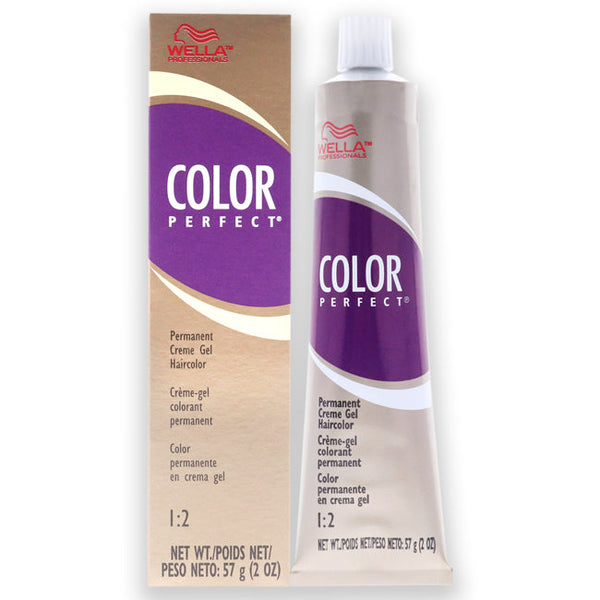 Wella Color Perfect Permanent Creme Gel Haircolor - 12A Utra Light Ash Blonde by Wella for Unisex - 2 oz Hair Color