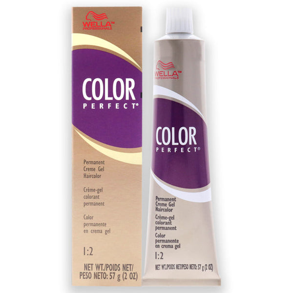 Wella Color Perfect Permanent Creme Gel Haircolor - 4A Medium Ash Brown by Wella for Unisex - 2 oz Hair Color