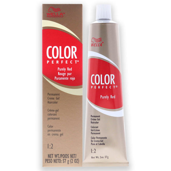 Wella Color Perfect Permanent Creme Gel Haircolor - 6RR Level 6 Pure Red by Wella for Unisex - 2 oz Hair Color