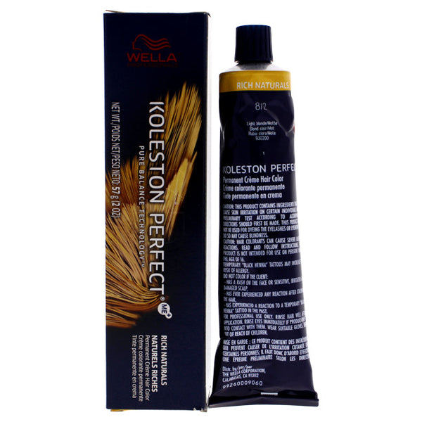 Wella Koleston Perfect Permanent Creme Haircolor - 8 2 Light Blonde-Matt by Wella for Unisex - 2 oz Hair Color