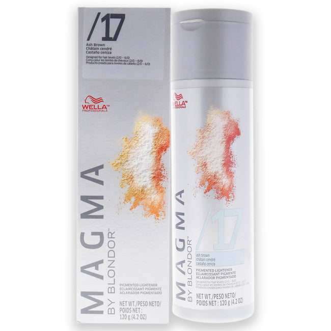 Wella Magma by Blondor Pigmented Lightener - 17 Ash Brown by Wella for Unisex - 4.2 oz Lightener