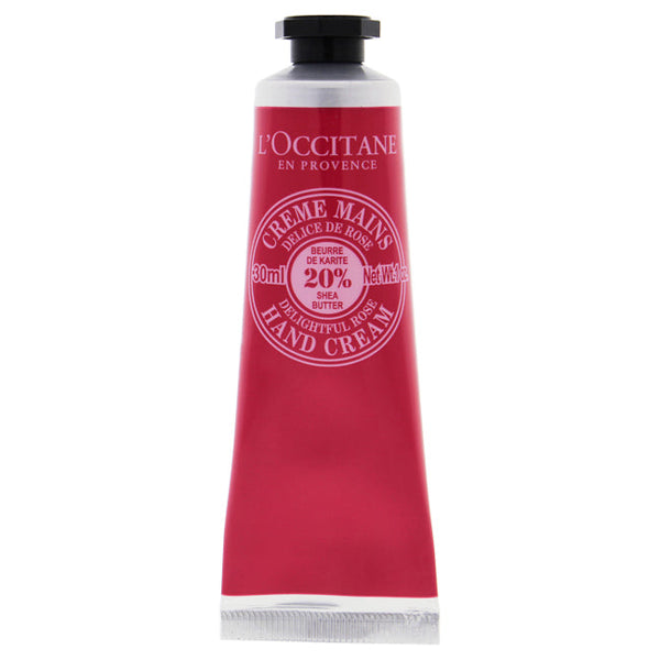 LOccitane Shea Butter Delightful Rose Hand Cream by Loccitane for Unisex - 1 oz Hand Cream
