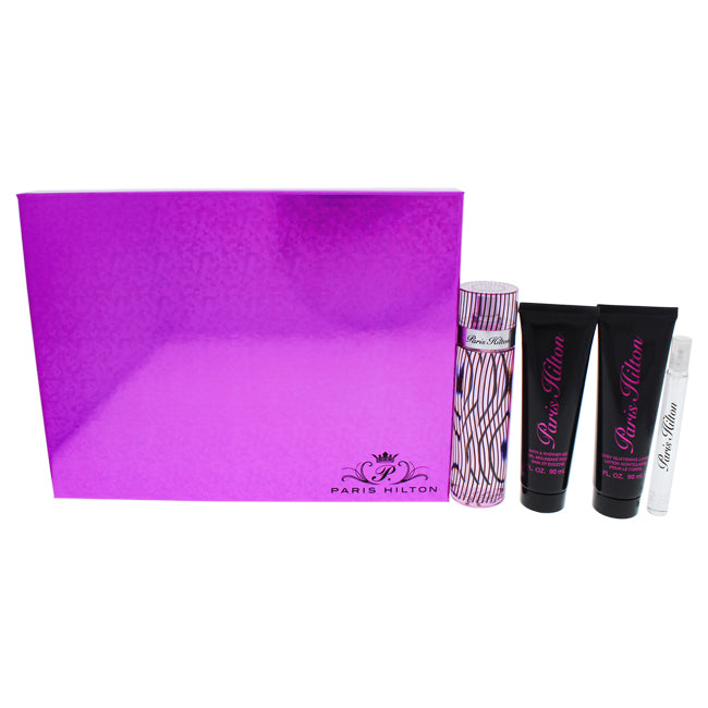 Paris Hilton Paris Hilton by Paris Hilton for Women - 4 Pc Gift Set 3.4oz EDP Spray, 0.34oz EDP Spray, 3.0oz Body Lotion, 3oz Bath and Shower Gel