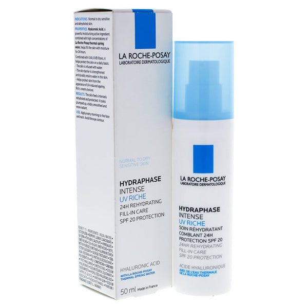 La Roche-Posay Hydraphase UV Intense Riche SPF 20 by La Roche-Posay for Unisex - 1.7 oz Sunscreen