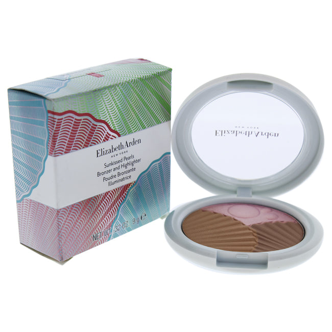 Elizabeth Arden Sunkissed Pearls Bronzer and Highlighter - 01 Warm Pearl by Elizabeth Arden for Women - 0.32 oz Highlighter