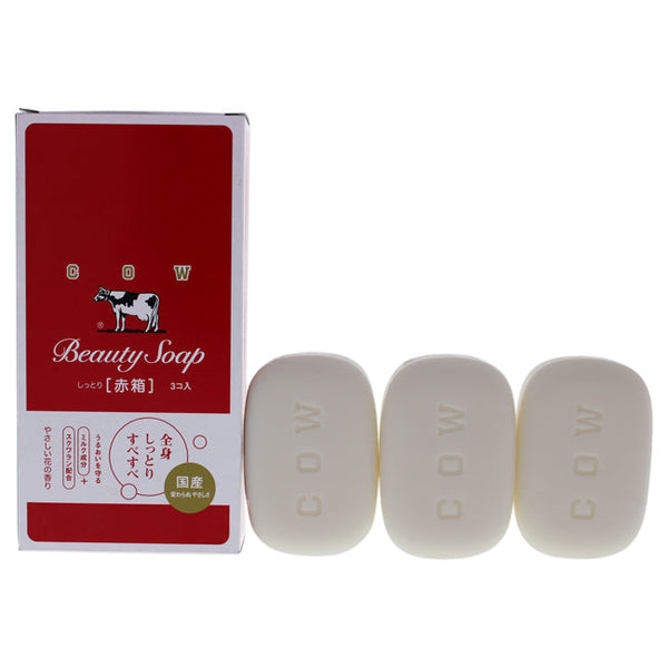 Cow Brand Beauty Soap Red by Cow Brand for Women - 3 x 3.5 oz Soap