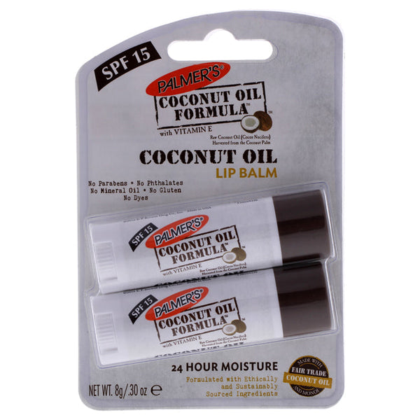 Palmers Coconut Oil Lip Balm SPF 15 Duo by Palmers for Unisex - 2 x 0.3 oz Lip Balm