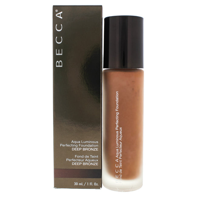 Becca Aqua Luminous Perfecting Foundation - Deep Bronze by Becca for Women - 1 oz Foundation