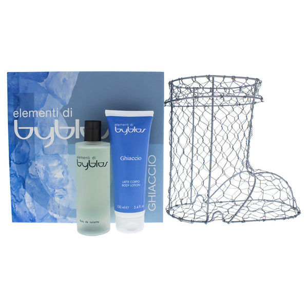 Byblos Elementi Di Ghiaccio by Byblos for Women - 3 Pc Gift Set 4.0oz EDT Spray, 3.4oz Body Lotion, Gift Basket