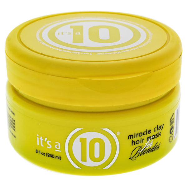Its A 10 Miracle Clay Hair Mask for Blondes by Its A 10 for Unisex - 8 oz Hair Mask