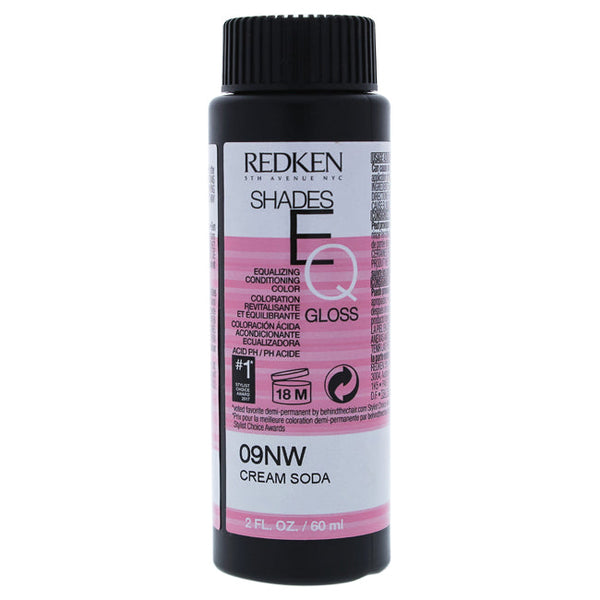 Redken Shades EQ Color Gloss 09NW - Cream Soda by Redken for Unisex - 2 oz Hair Color