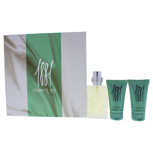 Nino Cerruti 1881 by Nino Cerruti for Men - 3 Pc Gift Set 1.7oz EDT Spray, 1.7oz After Shave Balm, 1.7oz All Over Shampoo