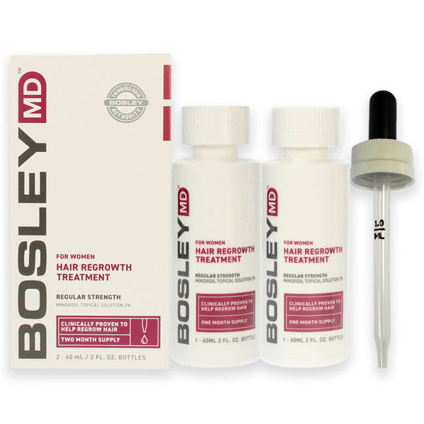 Bosley Hair Regrowth Treatment Regular Strength by Bosley for Women - 2 x 2 oz Treatment