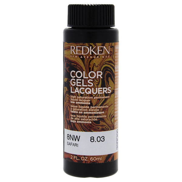 Redken Color Gels Lacquers Haircolor - 8NW Safari by Redken for Unisex - 2 oz Hair Color