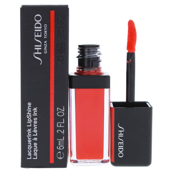 Shiseido LacquerInk LipShine - 305 Red Flicker by Shiseido for Unisex - 0.2 oz Lip Gloss