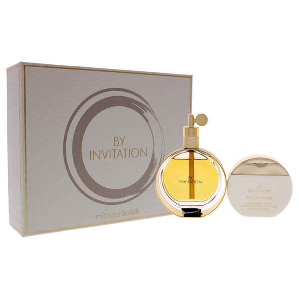 Michael Buble By Invitation by Michael Buble for Women - 2 Pc Gift Set 3.4oz EDP Spray, 5.1oz Body Lotion