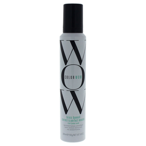 Color Wow Brass Banned Correct and Perfect Mousse For Dark Hair by Color Wow for Unisex - 6.8 oz Mousse