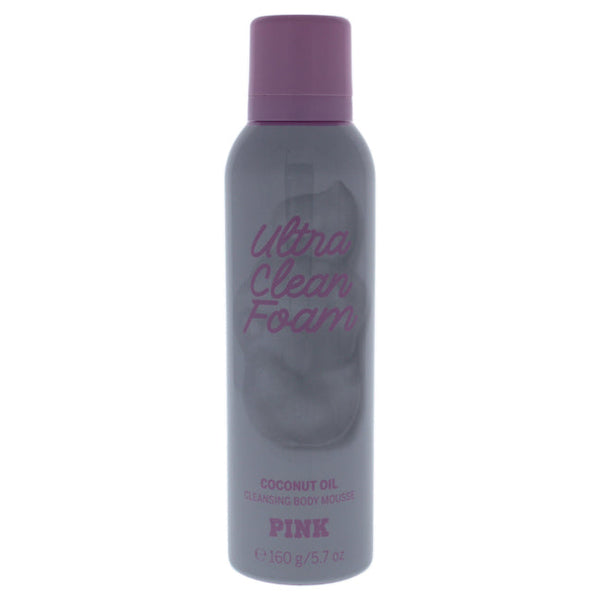 Victorias Secret Pink Ultra Clean Foam Coconut Oil Cleansing Body Mousse by Victorias Secret for Women - 5.7 oz Body Mousse