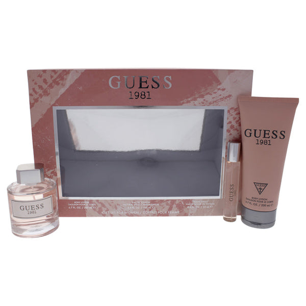 Guess Guess 1981 by Guess for Women - 3 Pc Gift Set 3.4oz EDT Spray, 0.5oz EDT Spray, 6.7oz Body Lotion