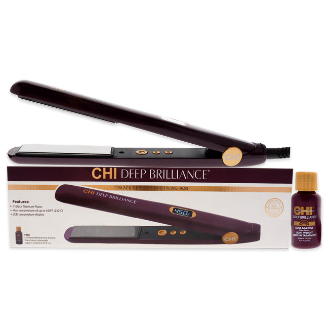 CHI Deep Brilliance Titanium Hairstyling Flat Iron GFDB12 - Purple by CHI for Unisex - 1 Inch Flat Iron