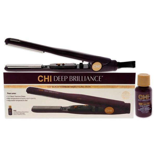 CHI Deep Brilliance Titanium Hairstyling Flat Iron GFDB11 - Purple by CHI for Unisex - 0.5 Inch Flat Iron