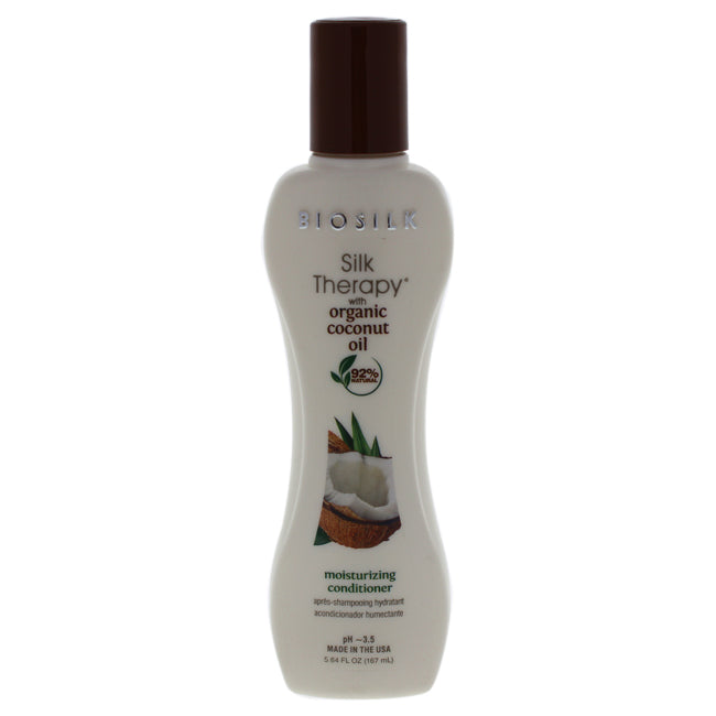 Biosilk Silk Therapy with Coconut Oil Moisturizing Conditioner by Biosilk for Unisex - 5.64 oz Conditioner