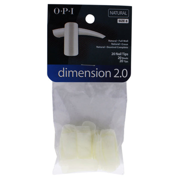OPI Dimension Nail Tips 2.0 - 6 by OPI for Women - 20 Pc Acrylic Nails
