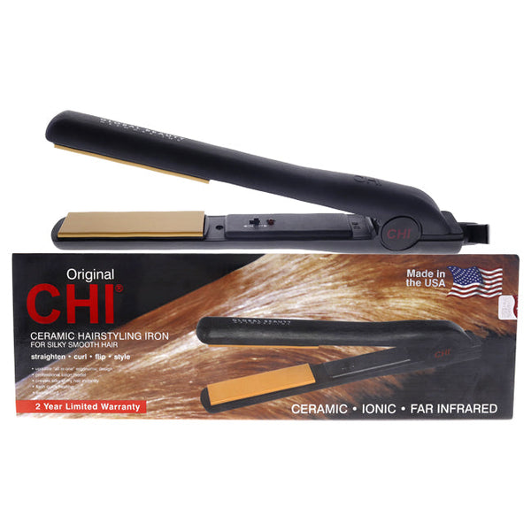 CHI Ceramic Hairstyling Flat Iron - European Plug - GF1001USAEU - Black by CHI for Unisex - 1 Inch Flat Iron