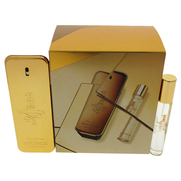 Paco Rabanne 1 Million by Paco Rabanne for Men - 2 Pc Gift Set 3.4oz EDT Spray, 0.68oz EDT Spray