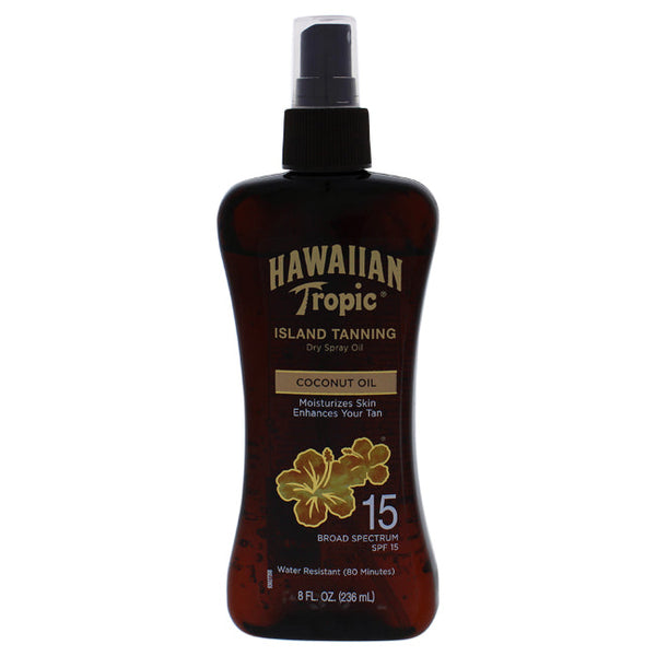 Hawaiian Tropic Island Tanning Dry Spray Oil SPF 15 by Hawaiian Tropic for Unisex - 8 oz Sunscreen