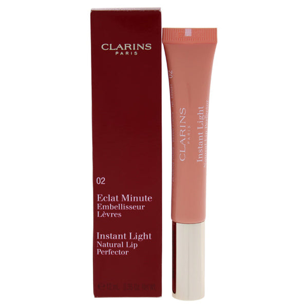 Clarins Instant Light Natural Lip Perfector - # 02 Apricot Shimmer by Clarins for Women - 0.35 oz Lip Gloss